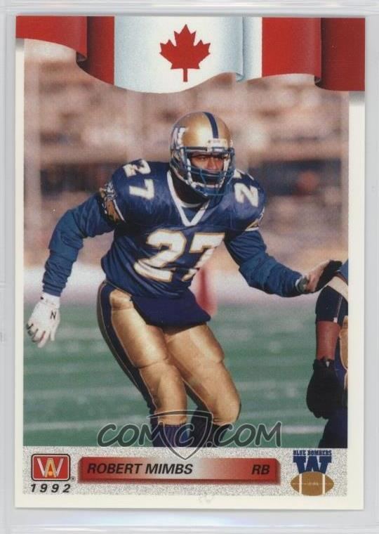 Robert Mimbs 1992 All World CFL Base 168 Robert Mimbs COMC Card Marketplace