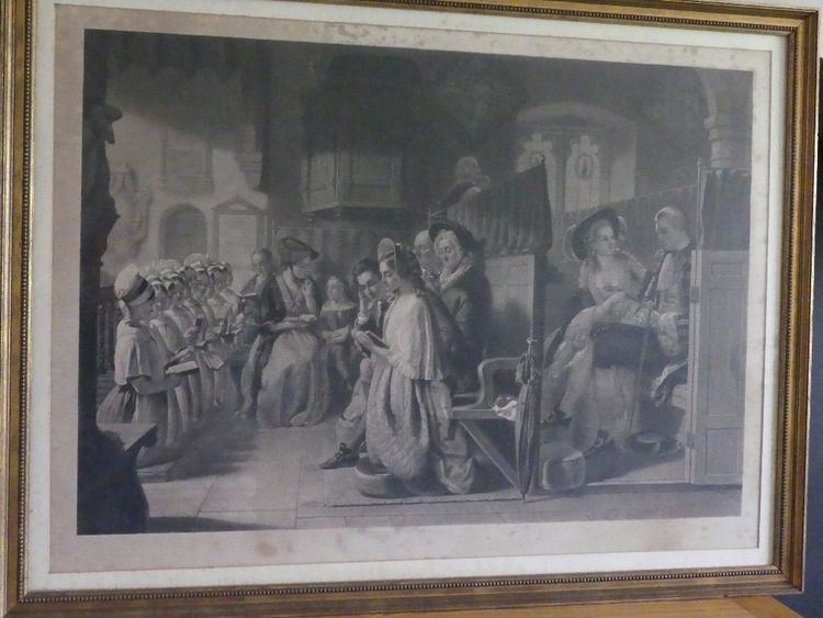 Robert Mitchell (engraver) Engraving church setting thought to be by Robert Mitchell mid 19th