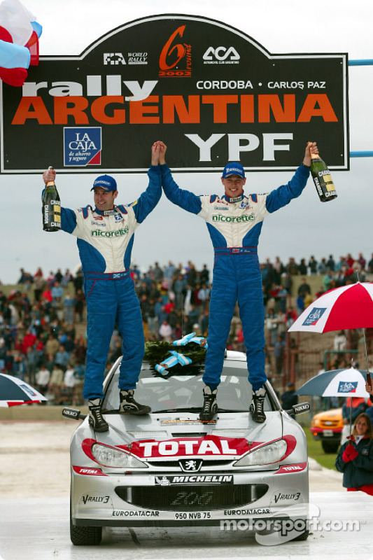 Robert Reid (co-driver) Race winners Richard Burns and codriver Robert Reid at Rally Argentina