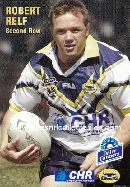 Robert Relf (rugby league) 2001 Dairy Farmers North QLD Cowboys Rugby League Card Robert Relf