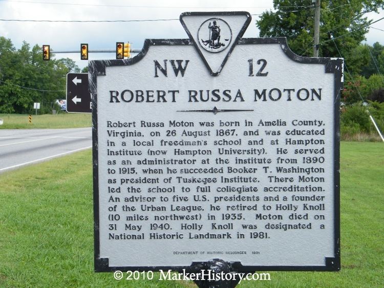 Robert Russa Moton Robert Russa Moton NW12 Marker History