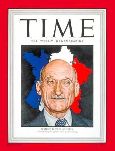 Robert Schuman TIME Magazine Cover Robert Schuman Mar 1 1948