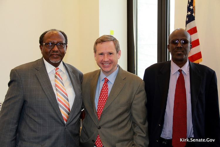 Roble Olhaye Senator Kirk meeting with the Ambassador of Djibouti