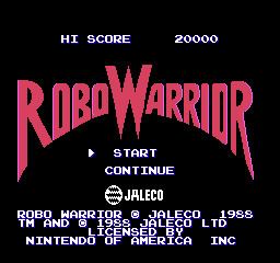 Robowarrior Robo Warrior USA ROM lt NES ROMs Emuparadise