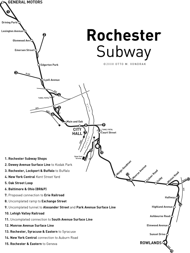 Rochester Subway RAILROADNET The Orphan Rochester Subway