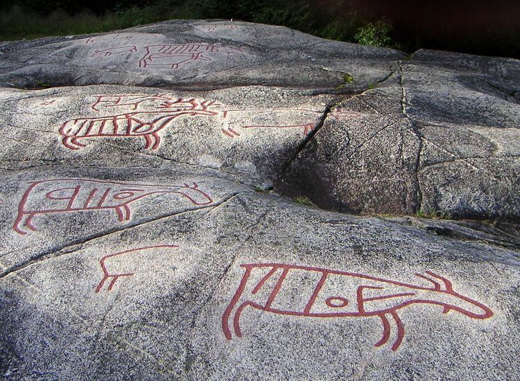 Rock carvings at Møllerstufossen