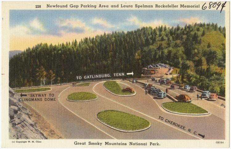 Rockefeller Mountains Newfound Gap parking area and Laura Spelman Rockefeller Memorial