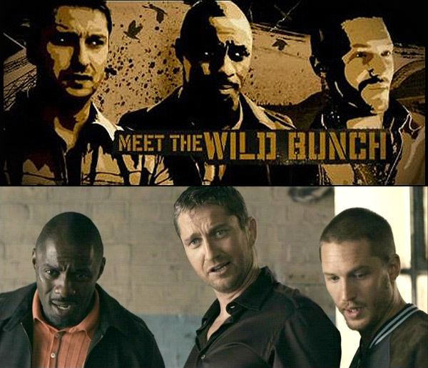 RocknRolla movie scenes The Wild Bunch comprised of three hunky Brits Idris Elba Gerry Butler Tom Hardy is no doubt my favorite group in the film All of my favorite scenes 