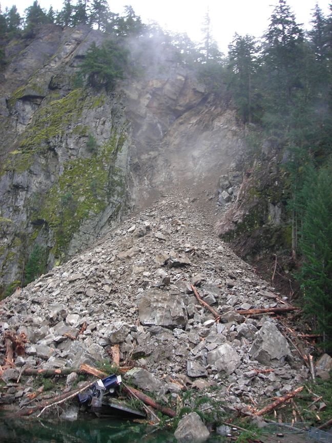 Rockslide Rockslide on Lake Diablo Not Affecting Dam Operations