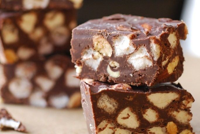 Rocky road (dessert) Salted Rocky Road Fudge Always Order Dessert