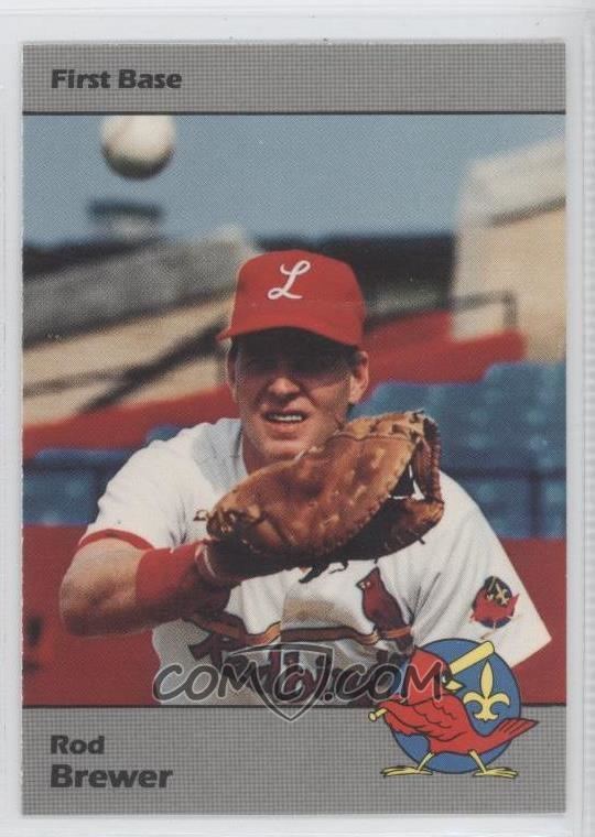 Rod Brewer 1990 Louisville Redbirds Base 8 Rod Brewer COMC Card