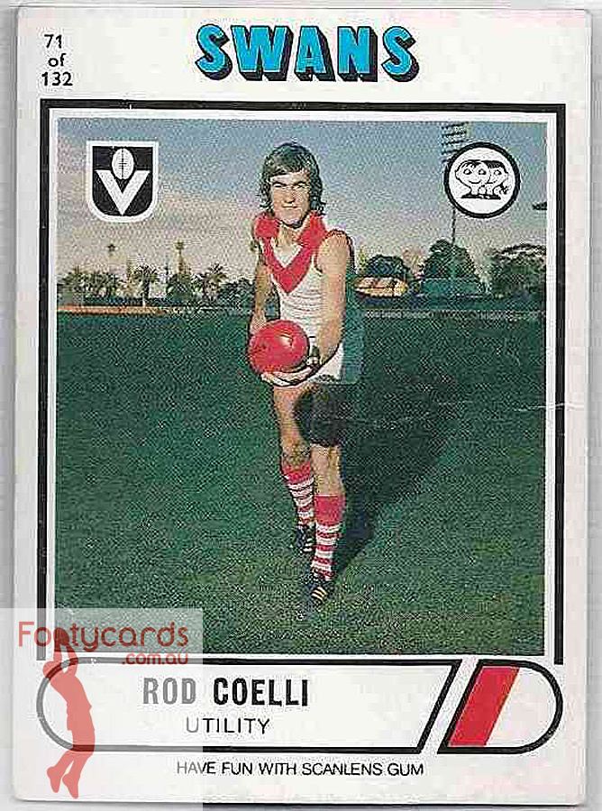 Rod Coelli 19911963 1976 VFL Scanlens 1976 VFLAFL Scanlens 071 Rod Coelli