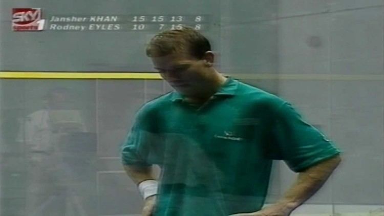 Rodney Eyles SQUASH Jansher Khan v Rodney Eyles 1996 Squash Qatar Classic