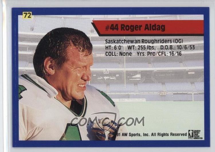 Roger Aldag 1991 All World CFL Base 72 Roger Aldag COMC Card Marketplace