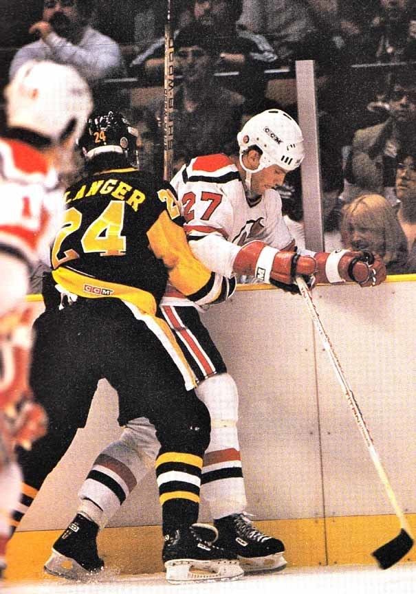 Roger Belanger 198485 Roger Belanger Pittsburgh Penguins Game Worn Jersey Rookie