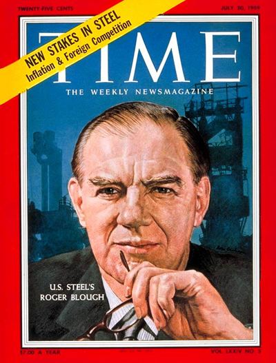 Roger Blough imgtimeincnettimemagazinearchivecovers1959
