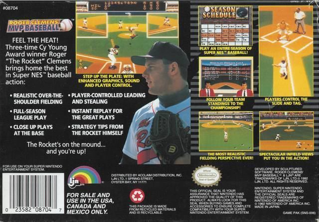 Roger Clemens' MVP Baseball Roger Clemens39 MVP Baseball Box Shot for Super Nintendo GameFAQs