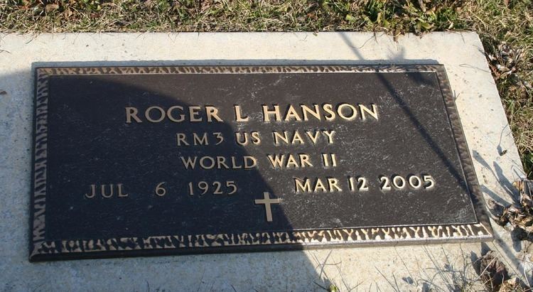 Roger L. Hanson Roger L Hanson 1925 2005 Find A Grave Memorial