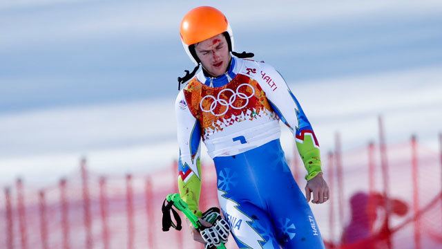 Rok Perko Slovenian skier Perko bloodied in downhill crash