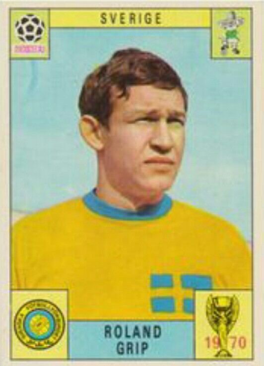 Roland Grip Roland Grip of Sweden 1970 World Cup Finals card 1970 World Cup