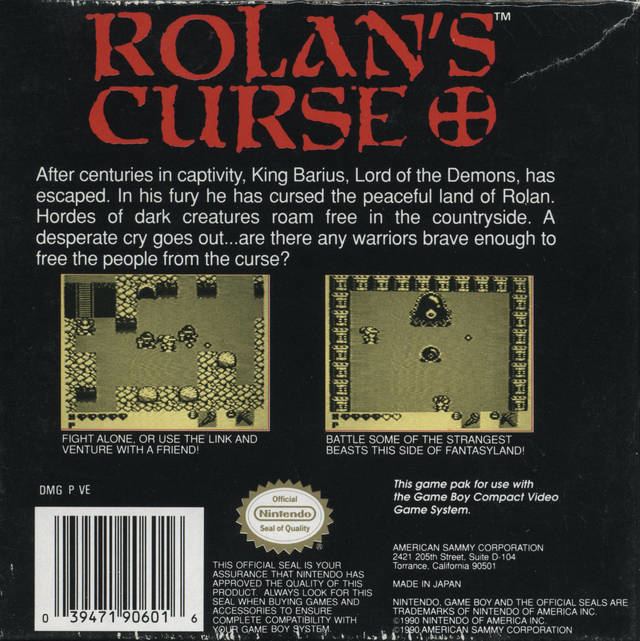 Rolan's Curse Rolan39s Curse Box Shot for Game Boy GameFAQs