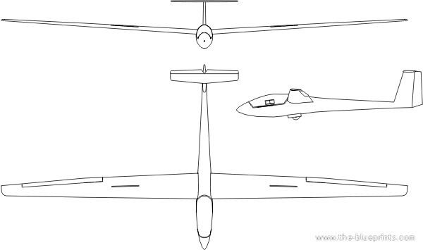 Rolladen-Schneider LS4 TheBlueprintscom Blueprints gt Modern airplanes gt Modern QR
