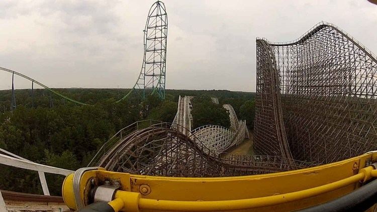Rolling Thunder (roller coaster) Six Flags Rolling Thunder POV HD Front Seat OnRide 1080p Wooden
