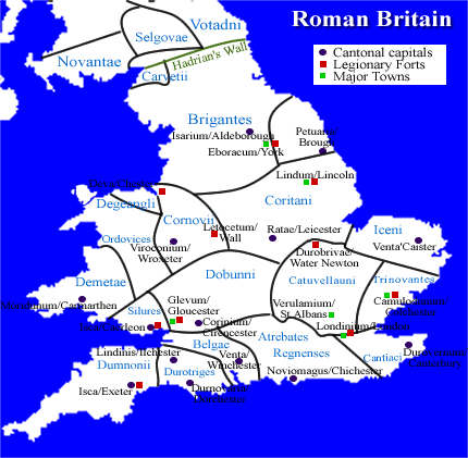 Roman Britain Roman Britain map