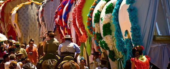 Romería de El Rocío Popular festivities in Huelva Spain Pilgrimage of El Roco in