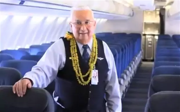 Ron Akana Worlds oldest flight attendant enters the record books Telegraph
