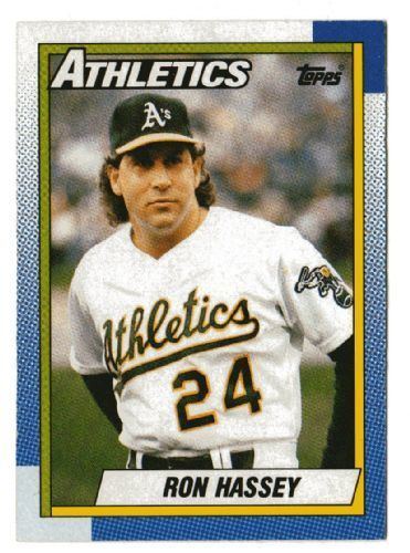 Ron Hassey OAKLAND ATHLETICS Ron Hassey 527 Topps 1990 Baseball