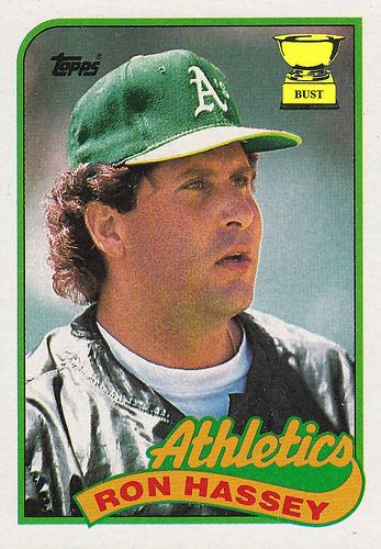 Ron Hassey Baseball Card Bust Ron Hassey 1989 Topps