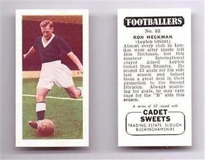 Ron Heckman CADET 1957 Footballers Leyton Orient RON HECKMAN old football
