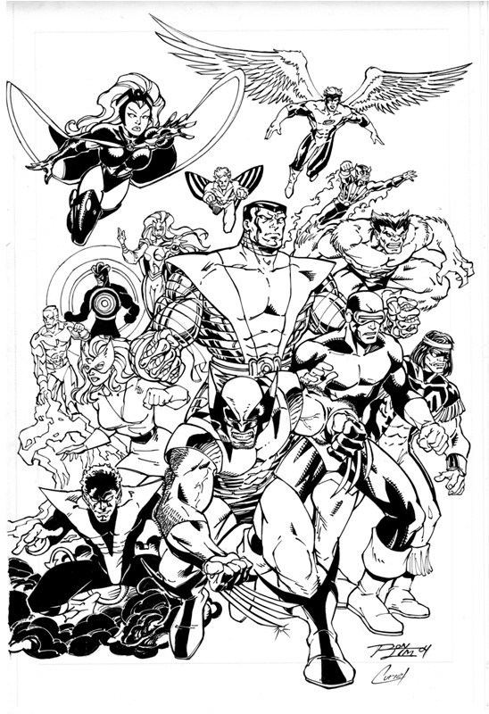 Ron Lim classic xmen pencils by Ron Lim inks by Curiel by