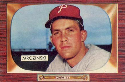 Ron Mrozinski 1955 Bowman Ron Mrozinski 287 Baseball Card Value Price Guide