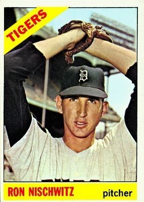 Ron Nischwitz Ron Nischwitz 1966 Pitcher Detroit Tigers Card Number 38
