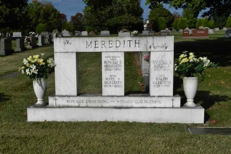 Ronald Edward Meredith Judge Ronald Edward Meredith 1946 1994 Find A Grave Memorial