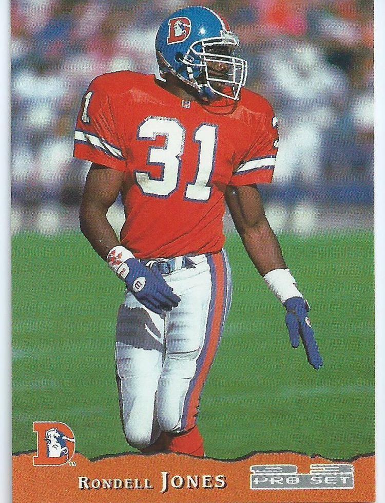 Rondell Jones DENVER BRONCOS Rondell Jones 130 Rookie Card Pro Set 1993 NFL