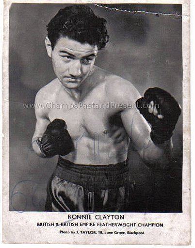Ronnie Clayton (boxer) Autographs 1940s 1960s Ronnie Clayton Signed Vintage