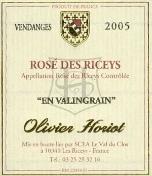 Rosé des Riceys AOC LOUISDRESSNER Olivier Horiot