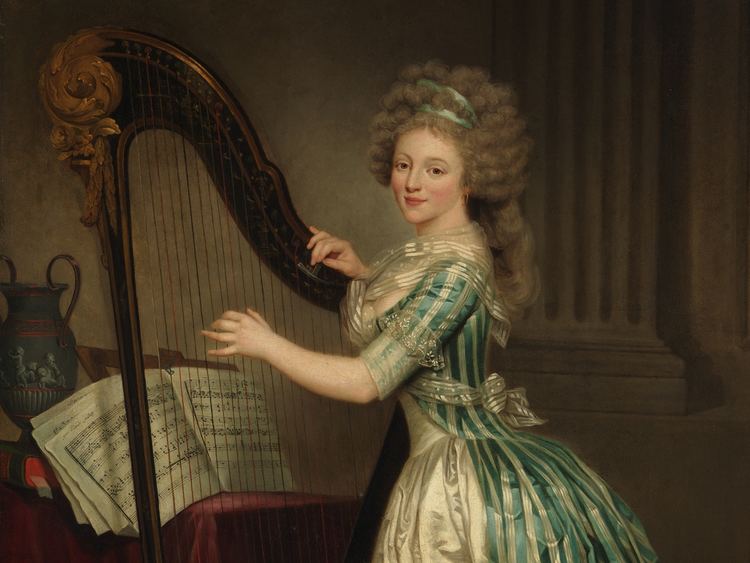 Rose-Adélaïde Ducreux RoseAdlade Ducreux 17611802 SelfPortrait with a Harp 1791