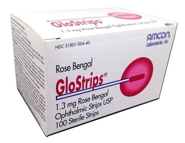 Rose bengal Rose Bengal Glostrips 13mg Topical Dyes Ophthalmic Pharmaceuticals