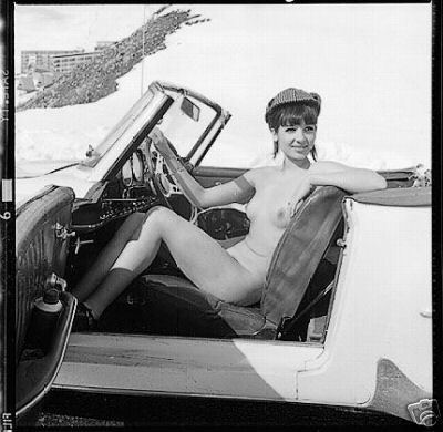 Nude photo of Rosemarie Nitribitt inside her car