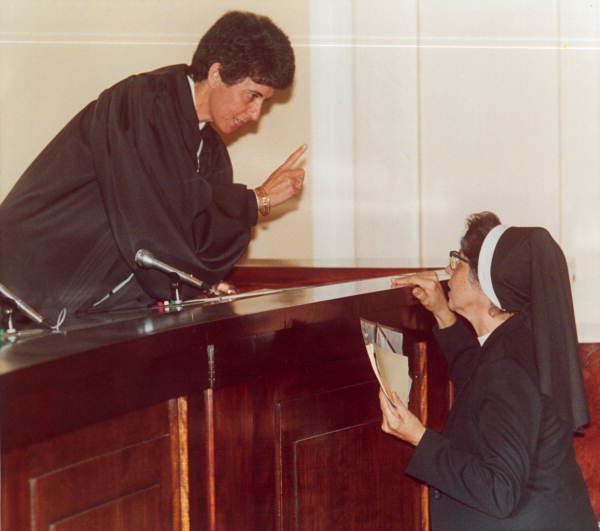 Rosemary Barkett Florida Memory Judge Rosemary Barkett speaks to Sister Mary Victor