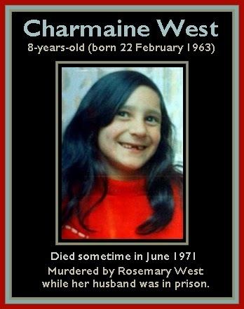Poster of Charmaine West with her birthdate and date of death. Charmaine is smiling, with long wavy black hair, and wearing a red top.