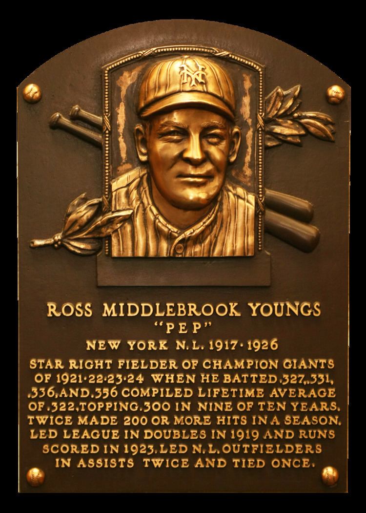 Ross Youngs Youngs Ross Baseball Hall of Fame