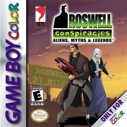 Roswell Conspiracies: Aliens, Myths and Legends Roswell Conspiracies Aliens Myths amp Legends Box Shot for Game Boy