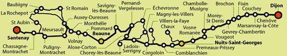 Route des Grands Crus Touring routes in the Burgundy region Cluny France