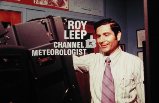 Meteorologist Roy Leep at work