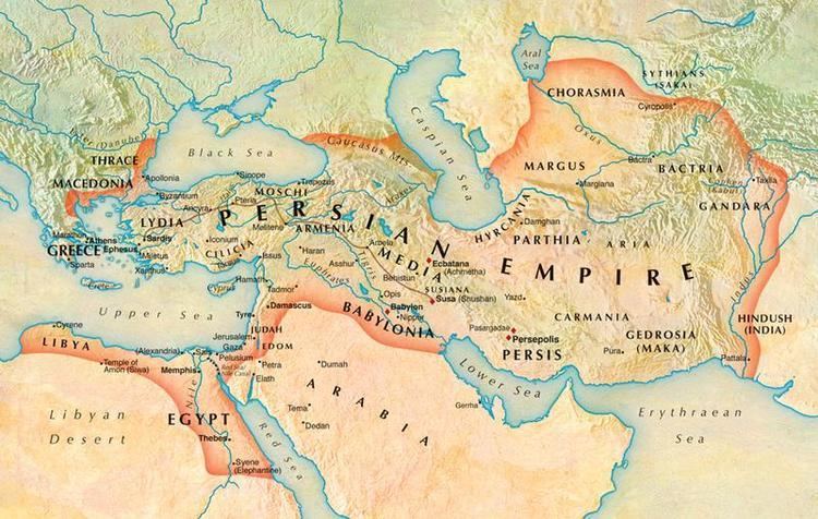 Map of the ancient Persian Empire.